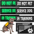 8 Pieces Reflective Service Dog Vest Patches Do Not Pet in Training Harness Removable Tactical Dog Vest Patches with Printed Paw(Classic Patterns,4.3 X 1.6 Inch)