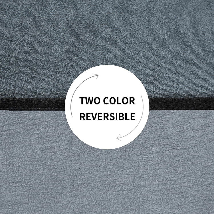 Waterproof 100% Leak Proof Blanket for Baby Adults Pets Dogs Cats, Pee Proof, 3 Layer Protector for Bed, Sofa Couch and Other Furniture, 70"X90", Charcoal | Light Grey, Reversible Lightweight