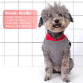 2 Pack Dog Fleece Sweater Stretchy Sweatshirt Vest with Reflective Stripe Pullover Jacket Lightweight Pet Dog Clothes for Small Dogs Grey & Red