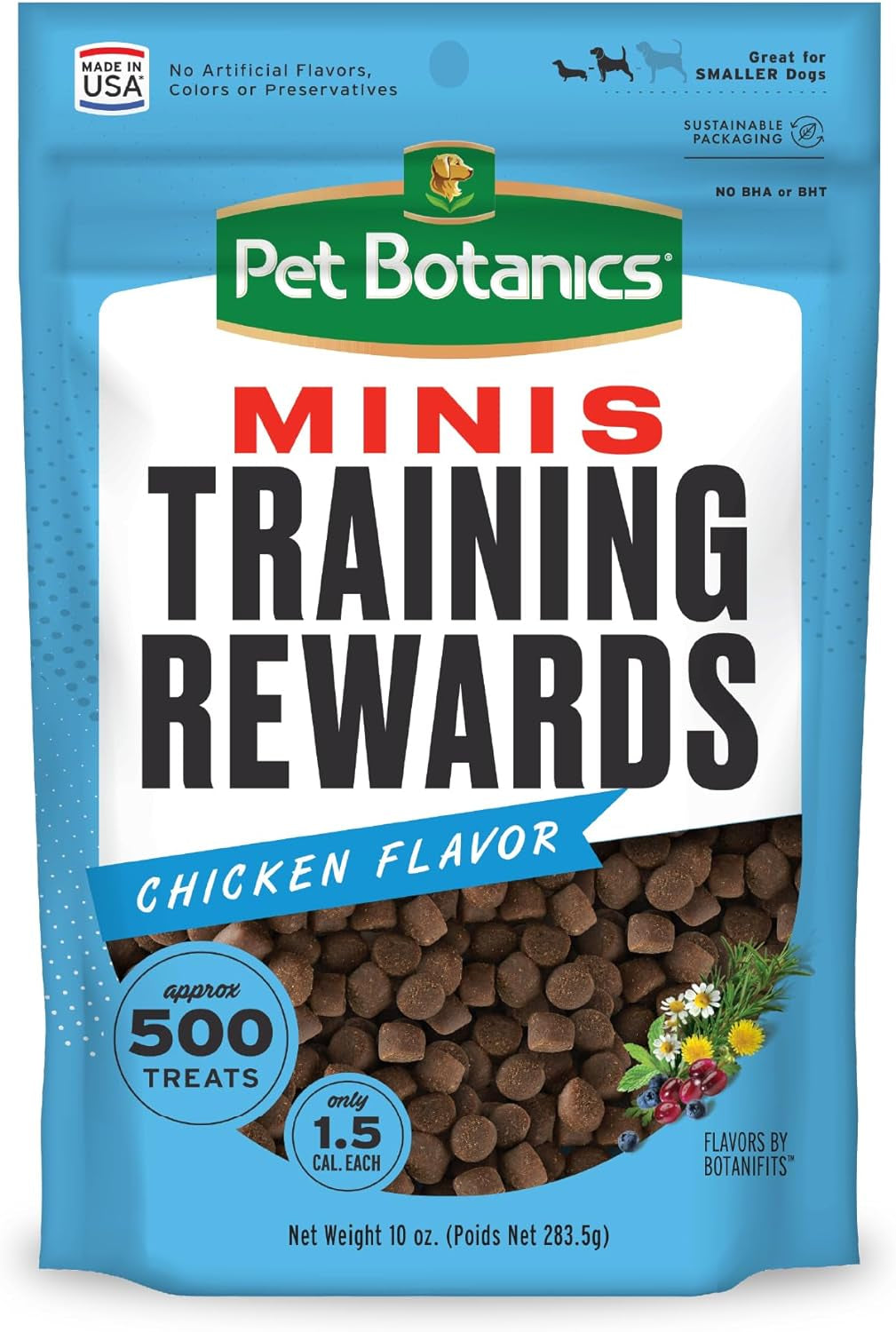 Training Reward Mini Dog Treats – Soft & Chewy Chicken Flavor, 10 oz Pouch, 500 Treats per Bag