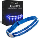 Light up Dog Collar - the Original LED Dog Collar - USB Rechargeable - Waterproof - 1,000 Feet of Visibility - Dog Collar Light for Small, Medium, Large Dogs - US Brand