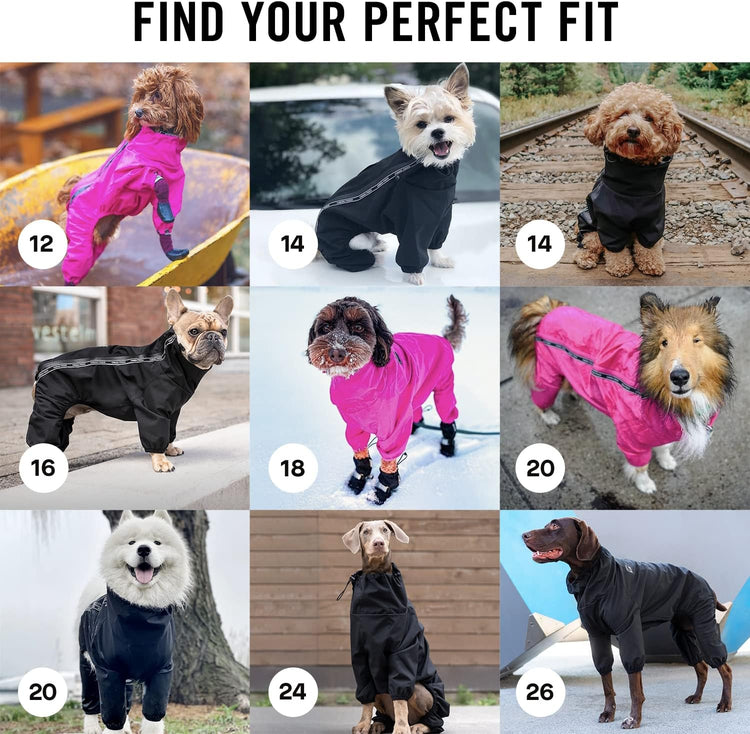 Dog Slush Suit – Full Body Water-Resistant Bodysuit (Black, 16")