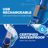LED Light-Up Dog Leash – USB Rechargeable, 4ft Blue