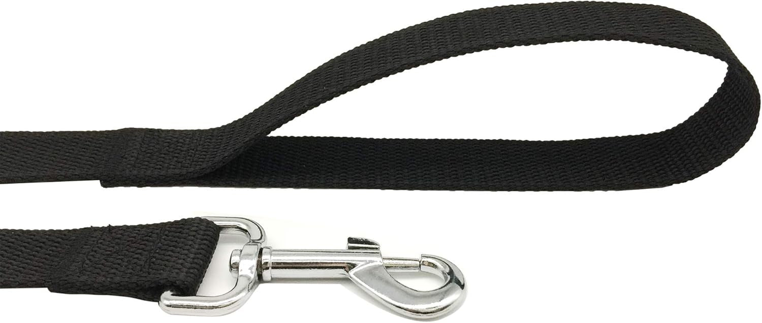 5 FT Strong Dog Leash, Nylon Dog Leashes for Small Medium Large Dogs Black