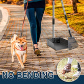 Pet Pooper Scooper for Large Dog, Height Adjustable Poop Scoop Removal Picker with Long Handle Extra Large Tray - Easy to Wash