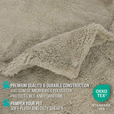 Fluffy Waterproof Dog Blanket for Bed Large Dogs, Soft Warm Pet Sherpa Throw Pee Proof Couch Cover, Reversible Cat Blanket Sofa Crate Kennel Protector, Washable Mat (Taupe Camel, 60X80)