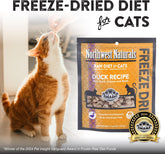 Freeze-Dried Duck Cat & Kitten Food – High-Protein, Grain-Free, All-Natural, 11 oz (Pack of 3)