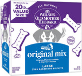 Wellness Original Mix Dog Biscuits, Natural, Training Treats, Four Flavors, Large Size, (20 Pound Box)