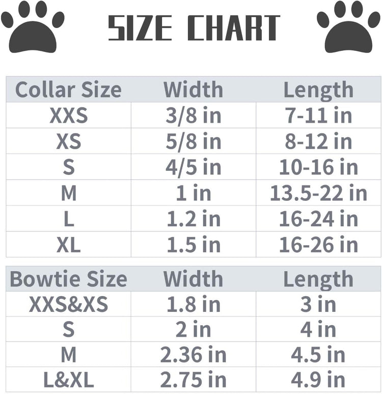 Durable Adjustable Dog Collar with Bowtie – Comfortable Fit for X-Large Dogs, 16-26 Inch Neck