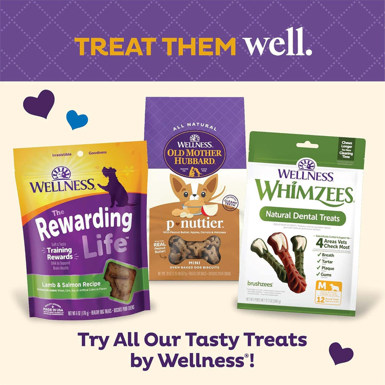 Wellness Original Mix Dog Biscuits, Natural, Training Treats, Four Flavors, Large Size, (20 Pound Box)