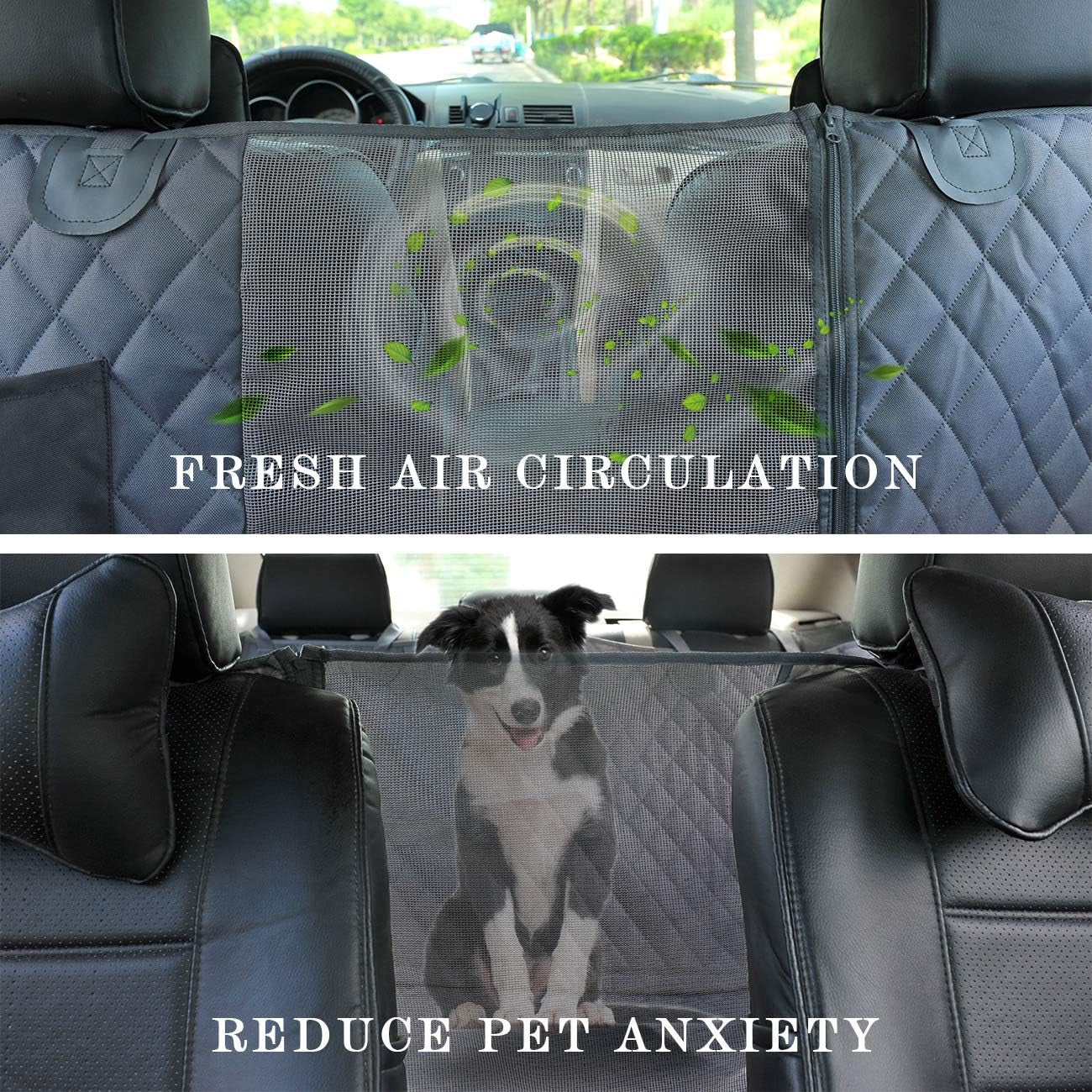 Honest Dog Car Seat Covers with Mesh Window,Dog Seat Cover with Side Flap for Cars, Trucks, and Suv&