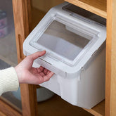 Large 20 lb Airtight Pet Food Container – Dog & Cat Food Bin with Scoop & Measuring Cup, Grey