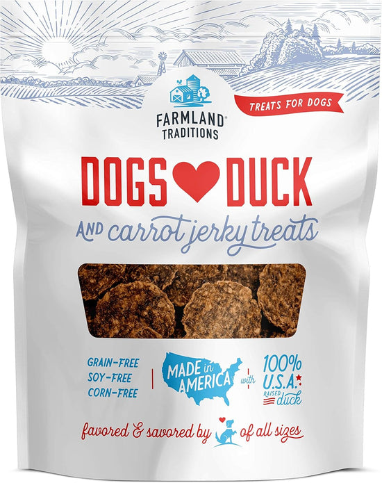 Dogs Love Duck & Carrot Jerky Treats – Premium, Filler-Free Dog Treats, 2.5 lb Bag