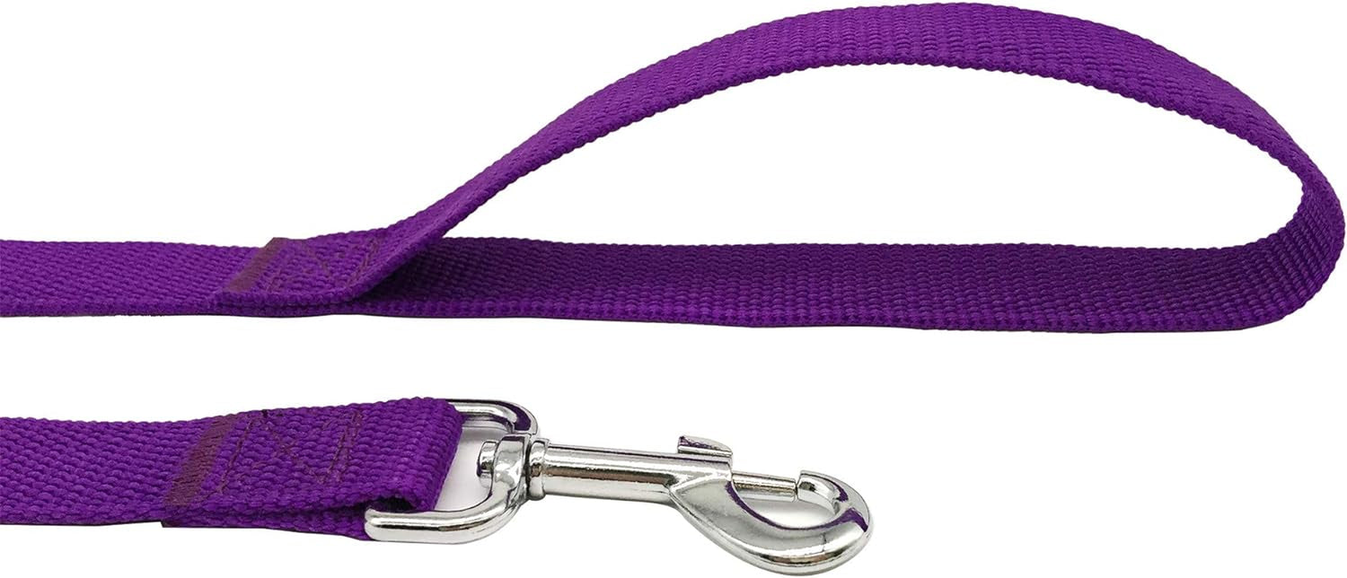 5 FT Strong Dog Leash, Nylon Dog Leashes for Small Medium Large Dogs Purple