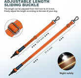 Dog Seat Belt 3-In-1 Car Harness for Dogs Adjustable Safety Seatbelt for Car Durable Nylon Reflective Bungee Fabric Tether with Clip Hook Latch & Buckle, Swivel Zinc Alloy Carabiner