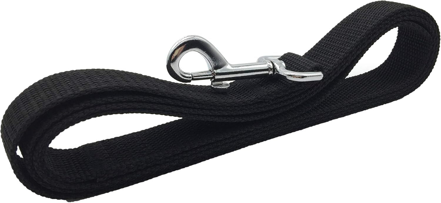 5 FT Strong Dog Leash, Nylon Dog Leashes for Small Medium Large Dogs Black