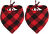 2-Pack Christmas Dog Bandanas – Red & Black Plaid Triangle Scarves, Holiday Pet Accessories