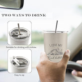 I Love My French Bulldog Dog Mom 20Oz Travel Coffee Mug Tumbler, French Bulldog Frenchie Dog Gifts for Women Men Dogs Lovers, Frenchie Water Stainless Steel Tumbler with Lid and Straw Mug