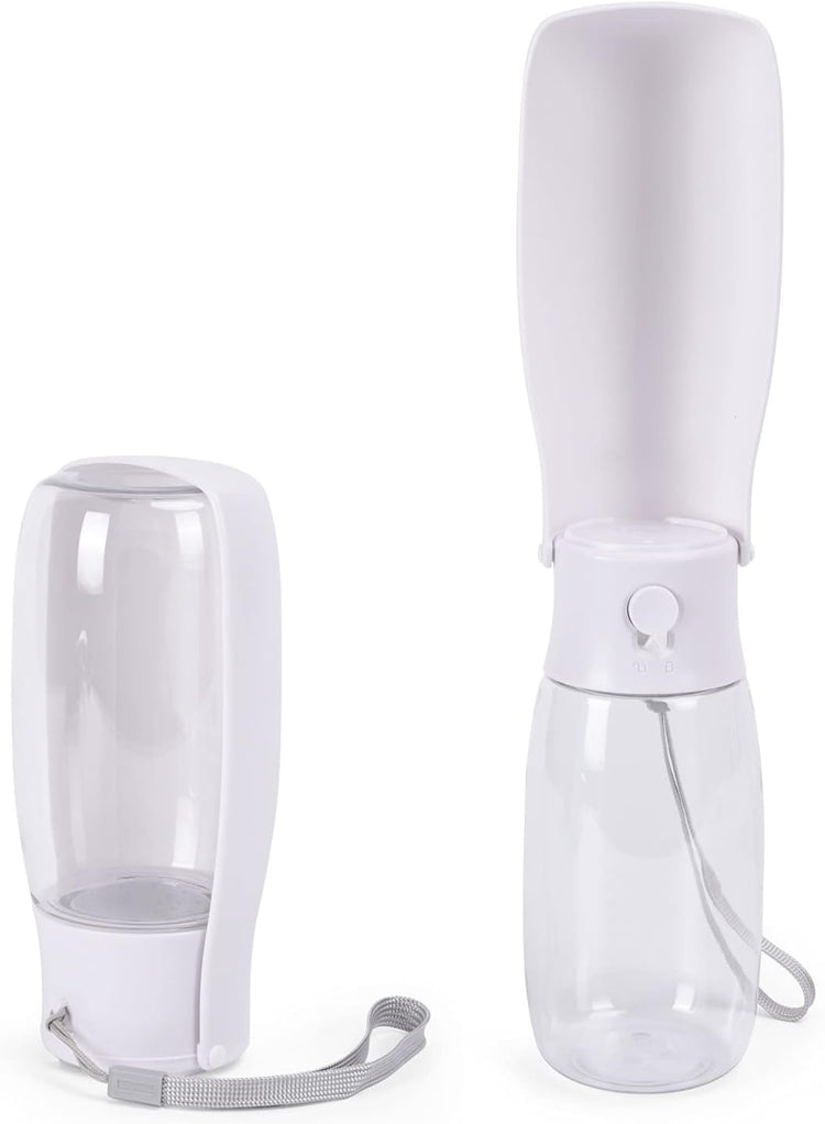 Portable Dog Water Bottle with Leak-Proof Bowl – 10-19 oz, Dishwasher Safe, Travel & Walking Dispenser