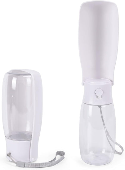 Portable Dog Water Bottle with Leak-Proof Bowl – 10-19 oz, Dishwasher Safe, Travel & Walking Dispenser