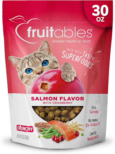 Cat Treats Crunchy Salmon & Cranberry Cat Treats Healthy Low Calorie, High Protein Wheat, Corn & Soy Free 30 Ounces