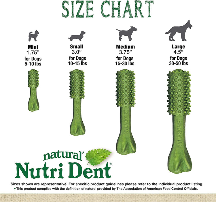Nutri Dent Dog Dental Treats – Natural Teeth Cleaning & Breath Freshener, Medium Size, 40 Count