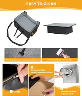 Elevated Dog Car Seat for Small Dogs & Cats – Booster Travel Carrier Bed with Adjustable Straps