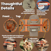 Pet Carrier Sling & Backpack, Full Body Lift Harness, Help Em up Harness for Small Dogs and Cats (Khaki, XS)