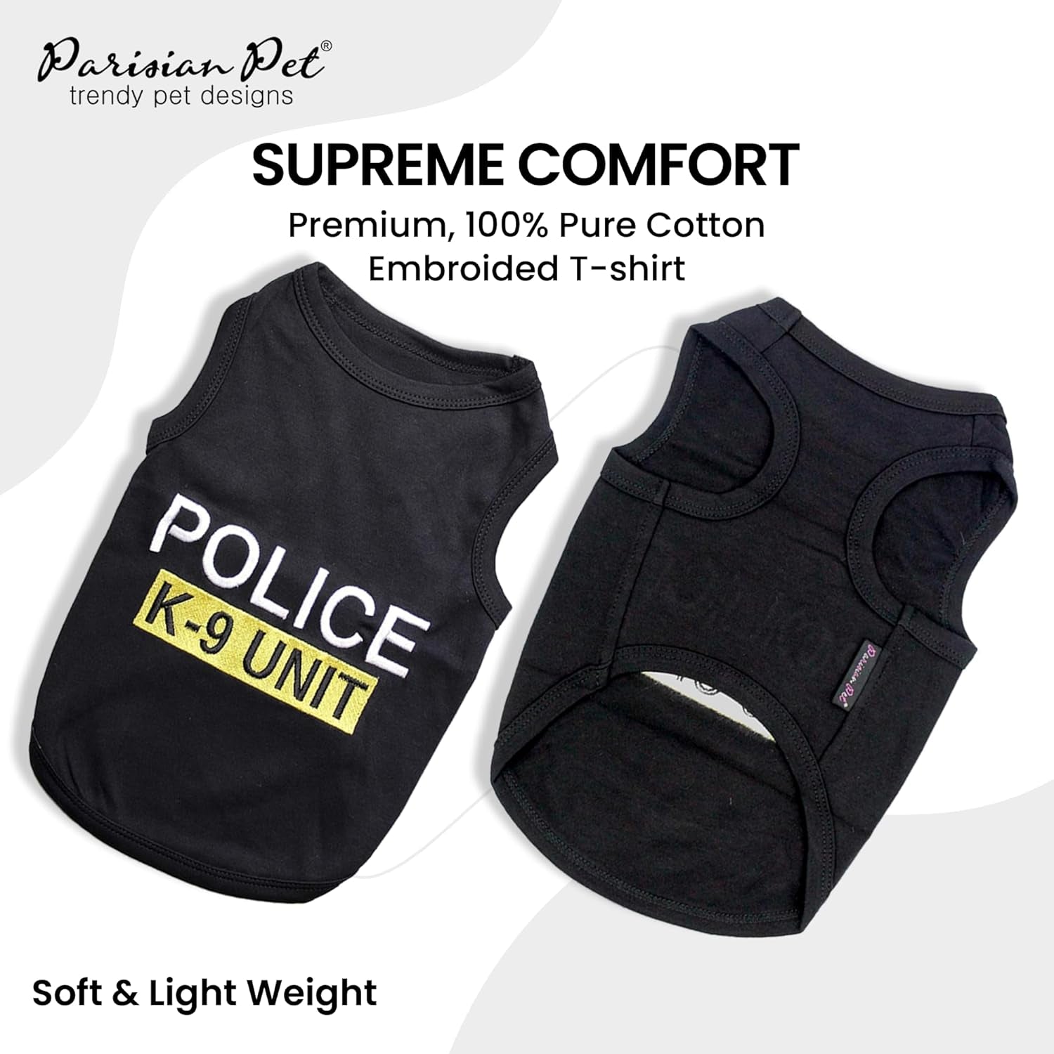 Police K9 Dog Costume - Dog K9 Halloween Shirt - Pet Police Costume - Dogs Costumes for Halloween - Dogs Apparel & Accessories - Sleeved Pet Outfit - 2XL