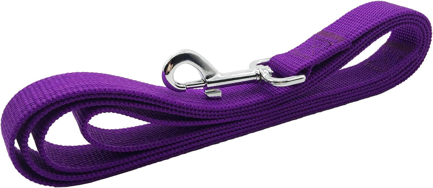 5 FT Strong Dog Leash, Nylon Dog Leashes for Small Medium Large Dogs Purple