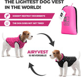 Dog Winter Coat UNI - Lightweight Reversible Warm Dog Jacket - Water Resistant Windproof Jacket - Dog Coats for Medium Dogs, Small & Large Dogs Vest L
