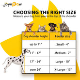 Elevated Bamboo Dog Bowls – Large, 13" Tall with 2 Stainless Steel Bowls