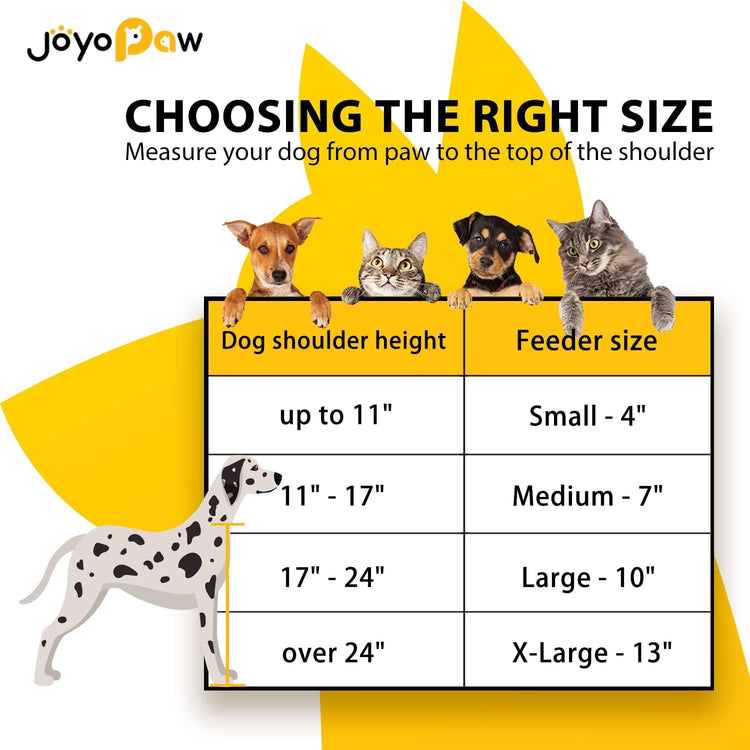 Elevated Bamboo Dog Bowls – Large, 13" Tall with 2 Stainless Steel Bowls