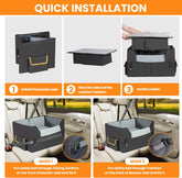 Elevated Dog Car Seat for Small Dogs & Cats – Booster Travel Carrier Bed with Adjustable Straps