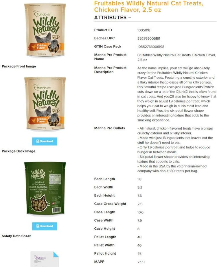 Chicken Flavor Cat Treats – 2.5 oz