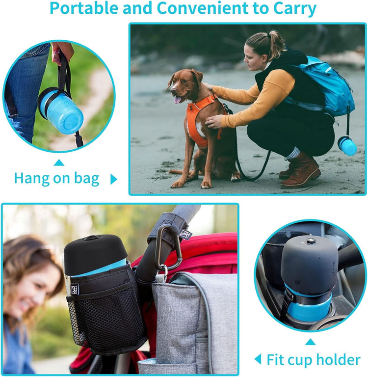 Dog Water Bottle, Portable Dog Water Bowl Dispenser Puppy Travel Water Bowl, Pet Water Bottle for Thirsty Dogs Outdoor Walking, Hiking, Travel, Leak Proof & BPA Free-Safe Hydration