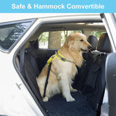 Back Seat Dog Cover for Car-Dog Car Seat Covers for Back Seat-Waterproof & Durable Nonslip Machine Washable Dog Seat Cover for Back Seat Protector for Cars Trucks Suvs-Black