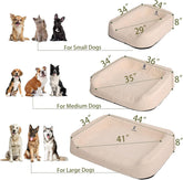 Size Adjustable Dog Bed, Orthopedic Dog Bed with Certipur-Us Foam, Waterproof Dog Bed with Removable Cover, Thick Dog Couch with 3 Side Bolsters for Jumbo Dog, Medium Dog and Large Dog