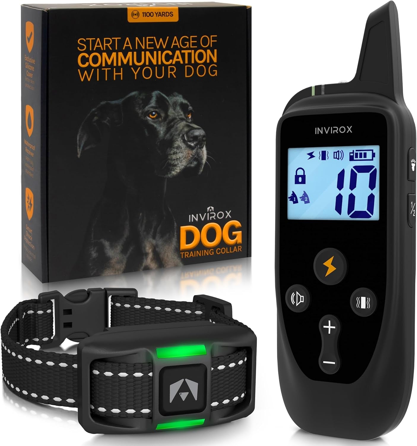 Dog Training Collar [2026 Edition] 123 Levels Dog Training Collar with Remote 1100Yd Range E Collar for Dogs Training 100% Waterproof Rechargeable, Manual Bark Collar for Large Dog