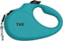 Monochrome 360° Tangle-Free Retractable Dog Leash | 16 Ft Strong Nylon Tape (Small, Aqua)