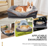 Large Memory Foam Dog Bed, Orthopedic Dog Bed & Sofa with Removable Washable Cover and Squeaker Toy as Gift