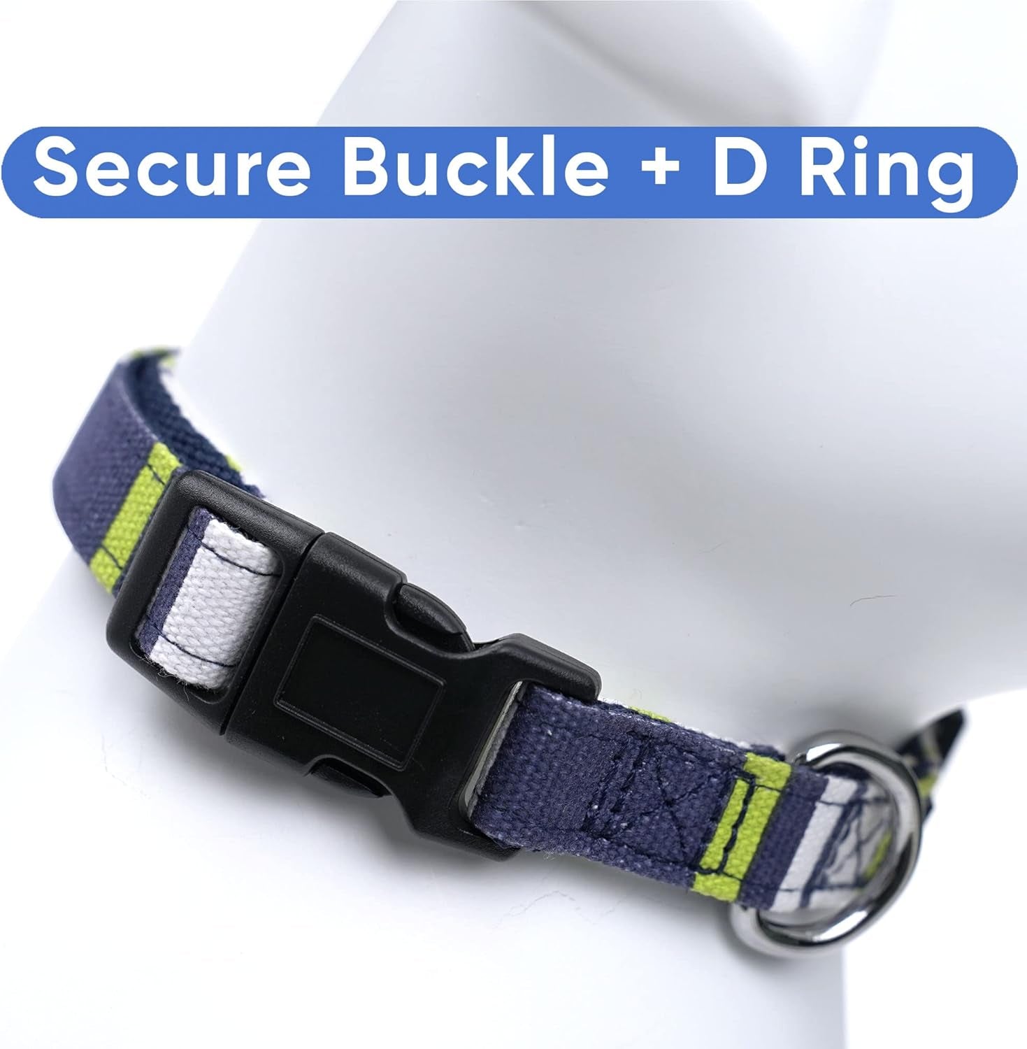 Pet Soft Adjustable Solid Color Nylon Puppy/Dog Collar Personalized Dog Collar Embroidered Customize W Pet Name & Phone Number Small Green/White/Blue