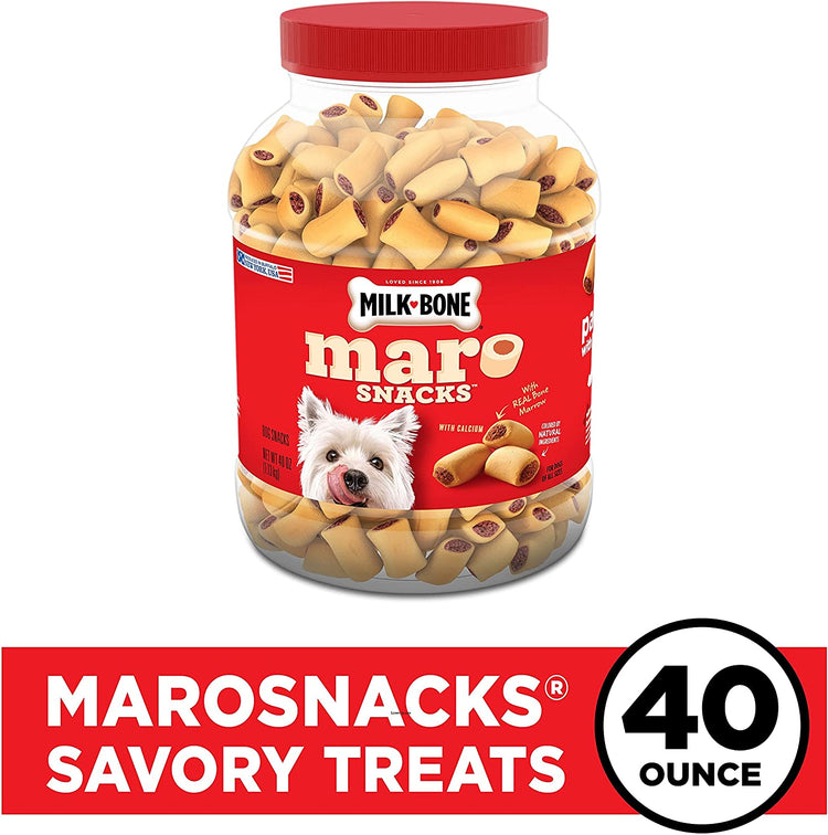 Marosnacks Small Dog Treats with Bone Marrow – 40 oz Resealable Container